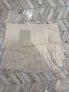 Isabel Marant Cream Layered Ruffle Mini Skirt NWT